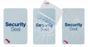 SecuritySeals A-series rectangular with broken glass effect