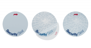 SecuritySeals E-series round with broken glass effect