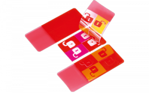 Red half-transparent VOID-label